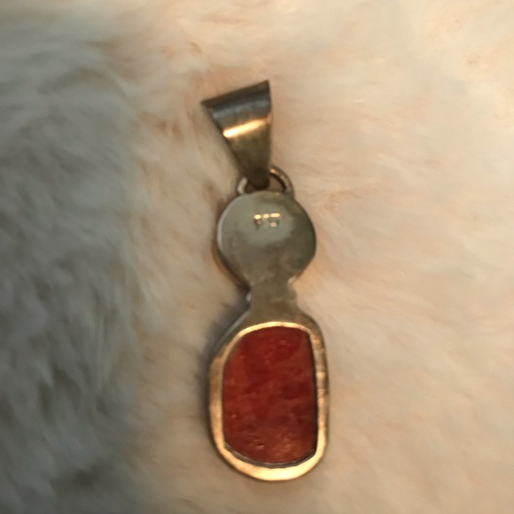 925 silver pendant Carnelian stone pendant - Picture 3 of 3